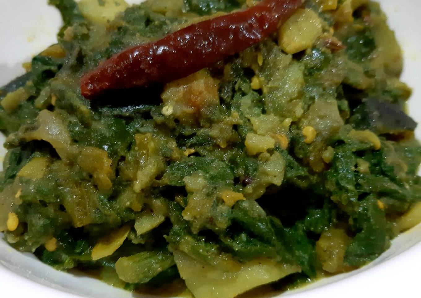 Pumpkin leaves sabji