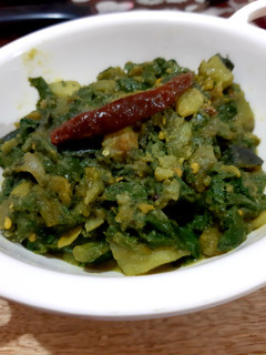A picture of Pumpkin leaves sabji.