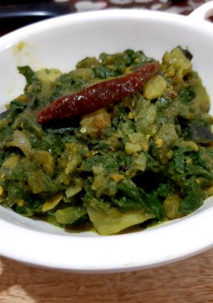 A picture of Pumpkin leaves sabji.