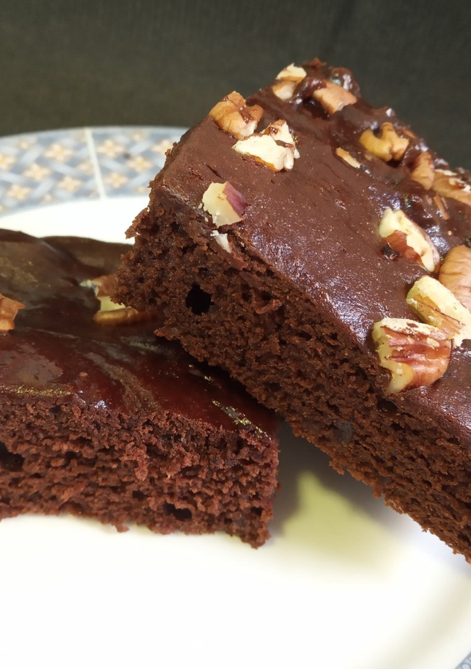 Una foto de Brownie sin gluten y vegano (sí, otro más)