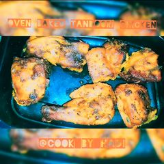 A picture of Oven Baked Bell pepper Tandoori Chicken.
