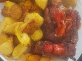 Ojo de Bife con Papas y Batatas !