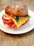 Everything Bagel Sandwich with Black Peppered Cream Cheese