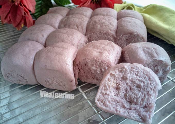 Ini dia! Resep bikin Roti Sobek Ubi Ungu Kukus  spesial