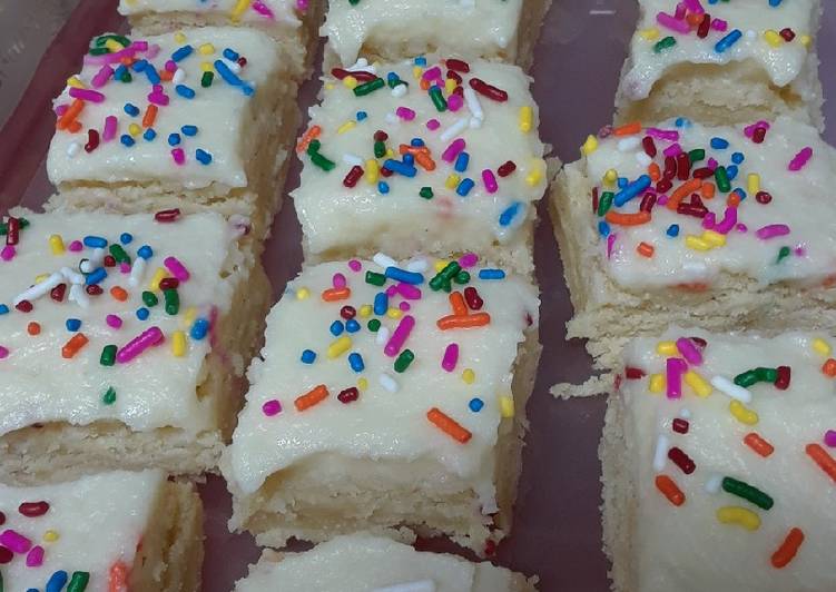 Eat Better Frosted Sugar Cookie Bars