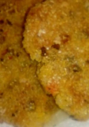 Una foto de Croquetas de arroz yamaní, lentejas, zanahoria y choclo.SIN TACC