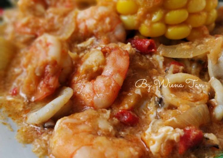 Resep Cumi Udang Saus Padang Enak dan Antiribet