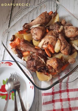 Foto resep Baked Chicken with Mushroom