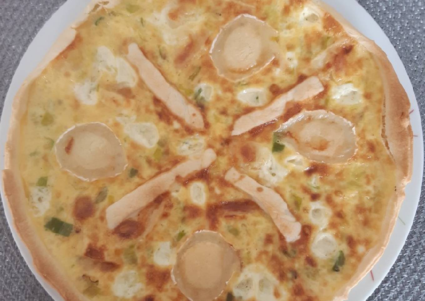 Tarte aux poireaux et fromage de chèvre