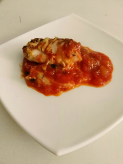Una foto de Pechuga de pollo rellena de queso
