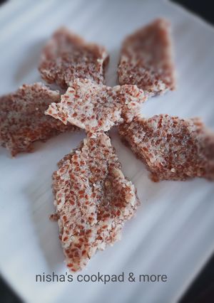 A picture of Chamsur seeds(Garden cress seeds)-Makhana Burfi.
