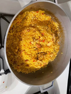 Una foto de Arroz con longaniza y pancetta