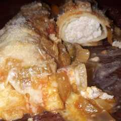 Una foto de Relleno de canelones con ricota y pollo