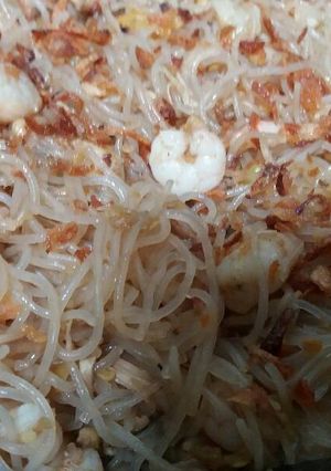 Foto resep Oseng bihun udang ayam suir