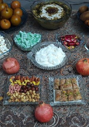 عکسی از دستور سفره یلدایی