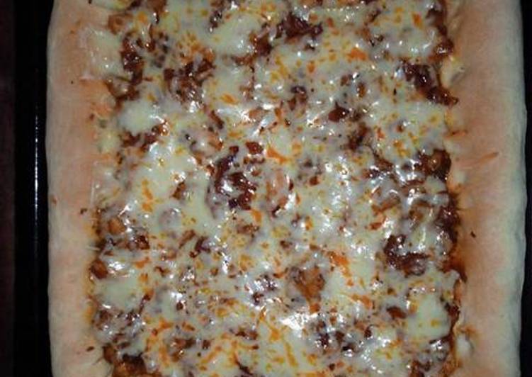 Cara Gampang Membuat Pizza Praktis Tanpa Telur Empuk #beranibaking Anti Gagal