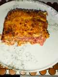 Budín de arroz rojo y queso