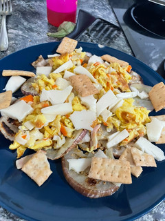 Una foto de Berenjena con huevos