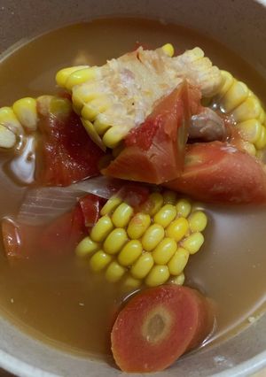 蕃茄洋蔥粟米素湯 的食譜成品照片