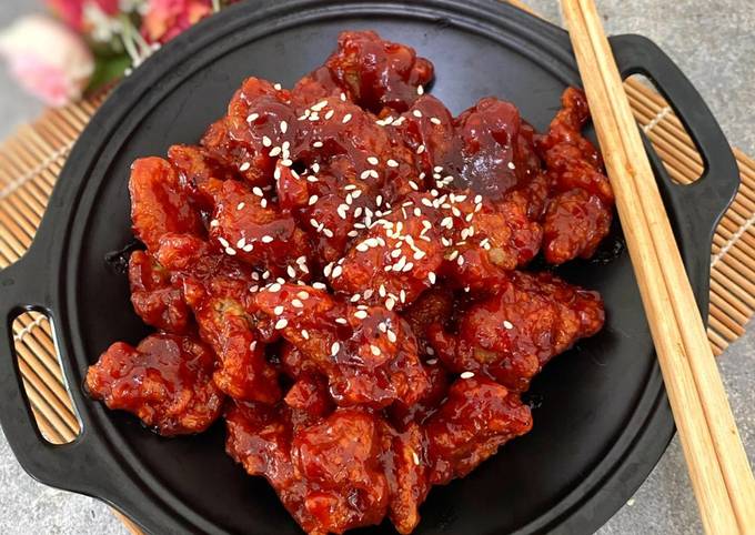 Cara Membuat Korean Fried Chicken - Dak Gang Jeung, Bisa Manjain Lidah