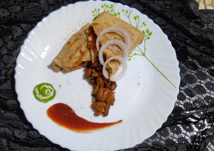 CHATPATA RAJMA WRAP/RED KIDNEY BEANS BURRITOS Recipe