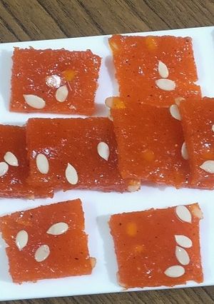 A picture of Karanchi ka halwa.