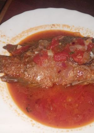 A picture of Fried wet fish#themechallange.