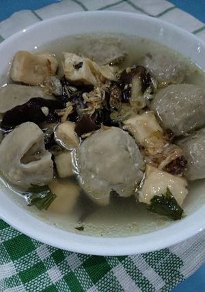 Foto resep Sup Baso Jamur + Tahu Putih