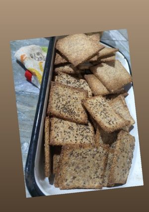 Una foto de Galletitas crackets con chía