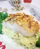 Skrei con crumble de avena