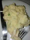 Puré de yuca con mantequilla y queso