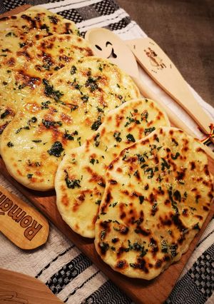 O poză a rețetei Pâine Naan.