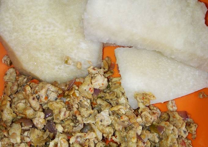 Step-by-Step Guide to Prepare Quick Boiled yam and scrambled egg