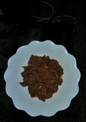 A picture of Wet Fry Mbuzi Liver.