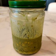 A picture of Matcha Overnight Rolled Oats.
