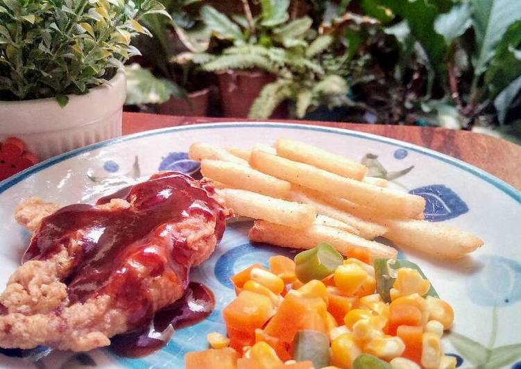 Bagaimana Membuat Chicken Steak-Bbq Sauce yang Enak Banget