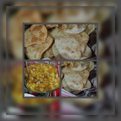A picture of Puri Aloo #sehri.