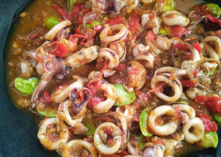 Resep Sambal cumi pete Anti Gagal
