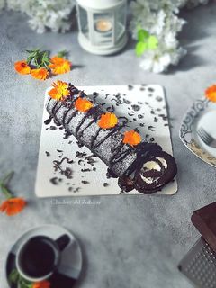 صورة لوصفة كيك سويسرول ع شوكولا 🍫