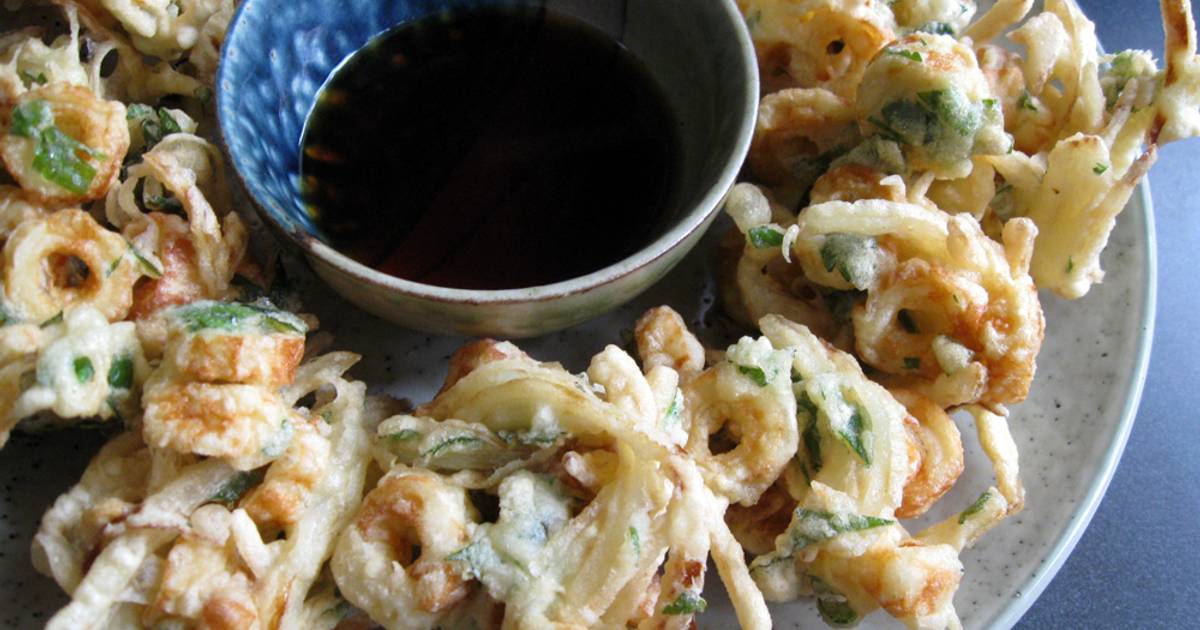 Chikuwa, Onion & Parsley ‘Kakiage’ Tempura Recipe by Hiroko Liston