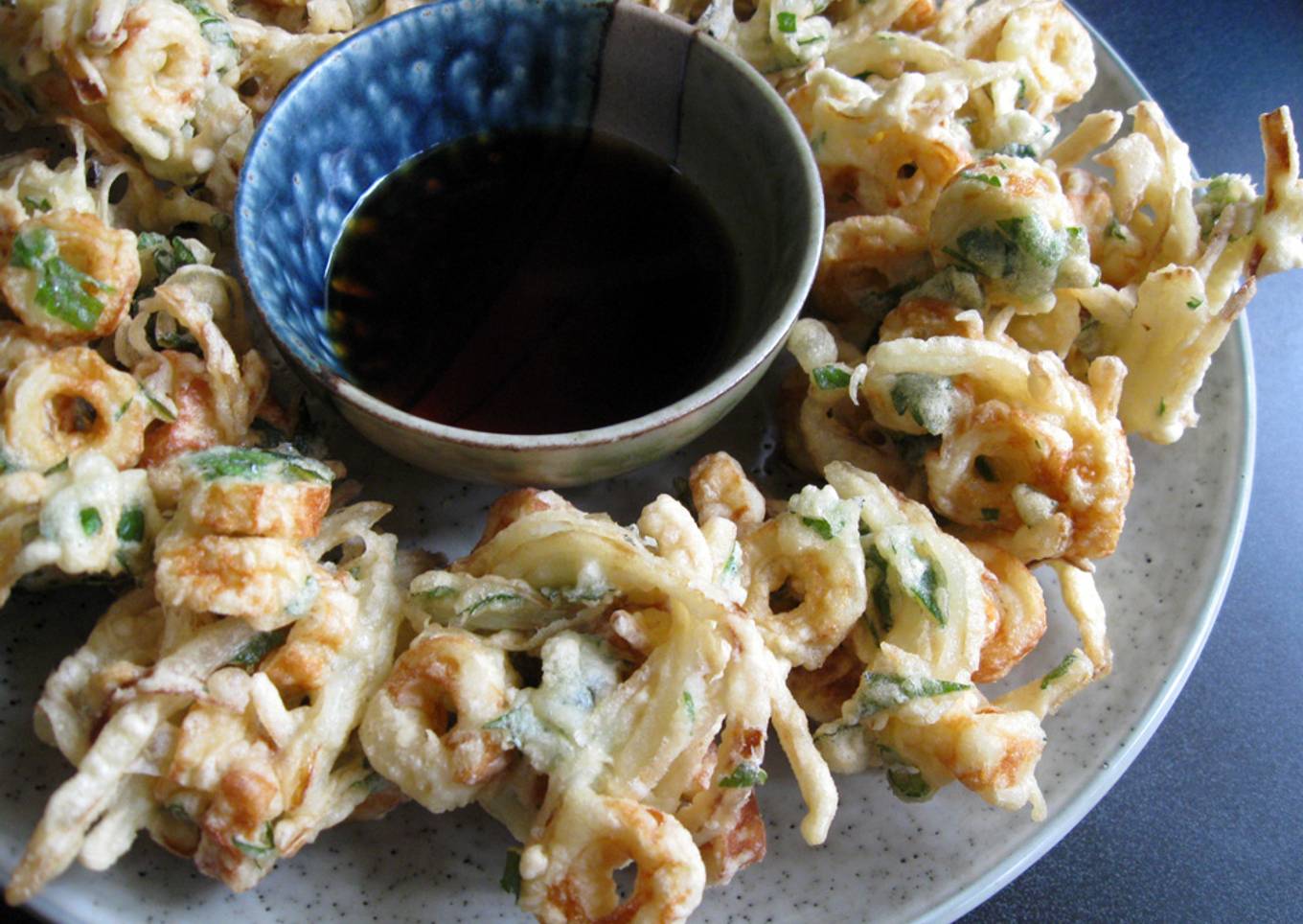Chikuwa, Onion & Parsley ‘Kakiage’ Tempura