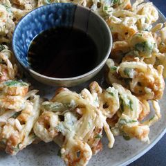 A picture of Chikuwa, Onion & Parsley ‘Kakiage’ Tempura.