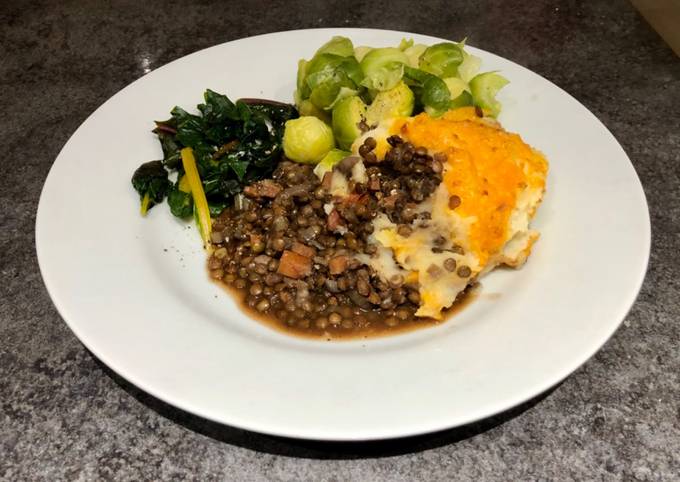 Recipe of Favorite Herby Puy Lentils with Cheesy Garlic Mash #newyearnewyou