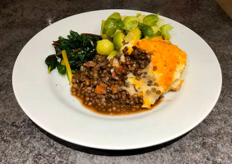 Simple Way to Prepare Award-winning Herby Puy Lentils with Cheesy Garlic Mash #newyearnewyou