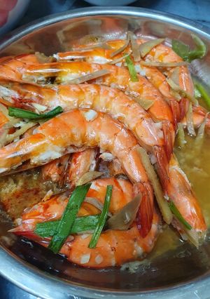 A picture of Steamed Prawns.