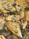 Solomillitos de pollo a la naranja sanguina y vino blanco
