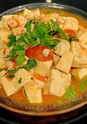 Hình của món Đậu trắng sốt nấm.