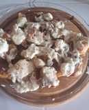 Papas y boniato al horno con salsa blanca