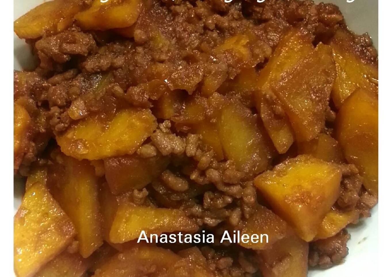 Kentang Kecap Daging Cincang