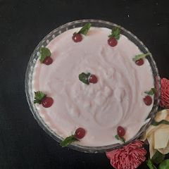 A picture of Rose shrikhand.